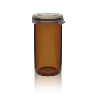 Tablettenglas 10ml braun + Schnappdeckel
