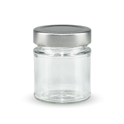 Marmeladenglas 154ml mit silbernem Deckel
