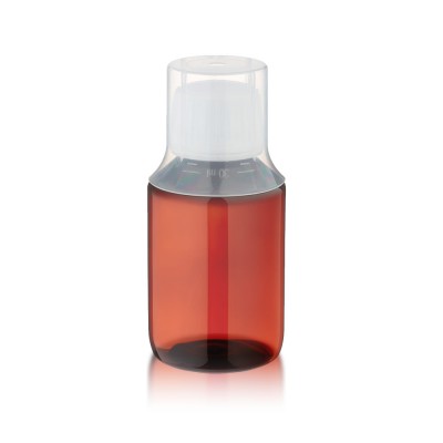 100ml PET Medizinflasche + Dosierbecher