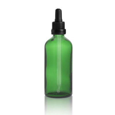 Grüne 100ml Pipettenflasche mit schwarzer originalitäts Pipette