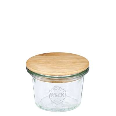 Weckglas mit Holzdeckel