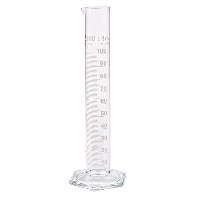 Messzylinder 100ml weiss graduiert HF