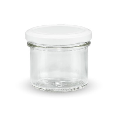 Marmeladenglas - Sturzglas 125ml mit weißem Deckel