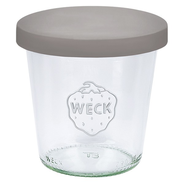 Weck Sturzglas 290ml + Silikondeckel grau