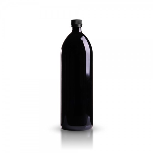 Violettglas Wasserflasche 1000ml mit Schraubverschluss