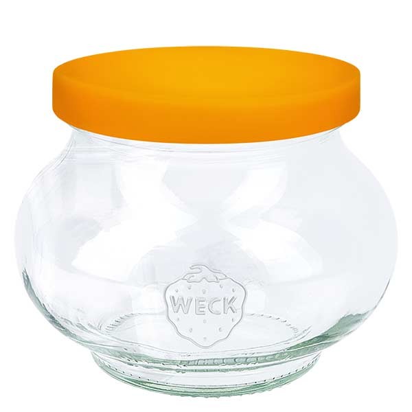 WECK Schmuckglas 220ml + Silikondeckel orange
