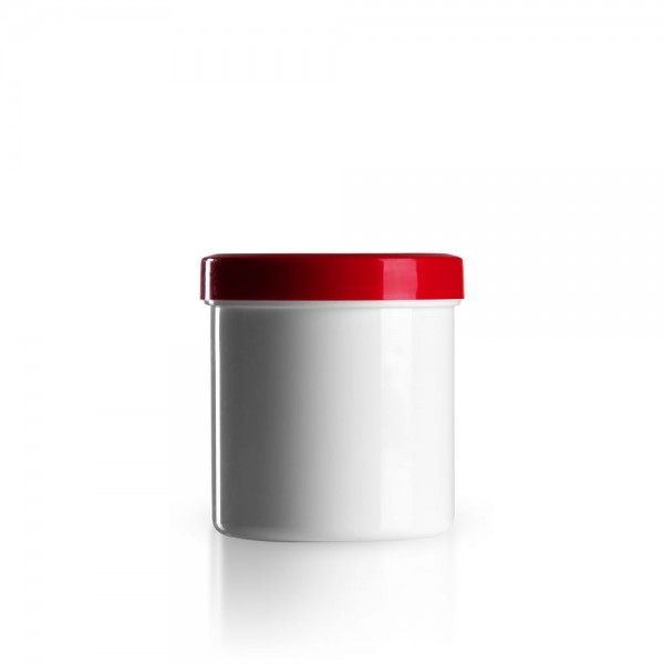 Salbenkruke mit rotem Deckel 200g