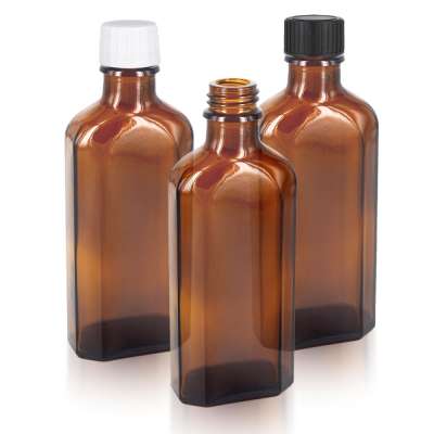Produktbild von 5x Braunglasflaschen 200 Ml – Mit DIN-28-Schraubverschluss, Apothekenqualität, Für Öle & Essenzen