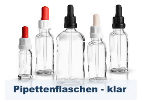 5 X Pipettenflaschen 50 Ml Aus Klarglas – Inkl. Pipetten Mit Schraubverschluss DIN 18 (weiß-rot), Apothekenqualität