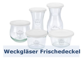 Weckgläser mit Frischhaltedeckel