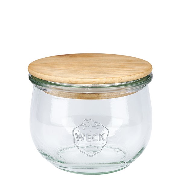 WECK-Tulpenglas 580ml + Holzdeckel