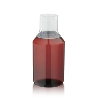 250ml PET Medizinflasche + Dosierbecher