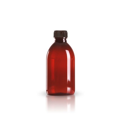 PET Medizinflasche 250ml + braunem Schraubverschluss
