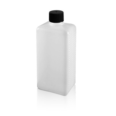 Vierkant Lotionflasche 500ml + Schraubverschluss schwarz