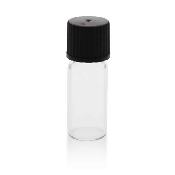 Mini Flasche klar 1,5-2 ml + Schraubverschluss