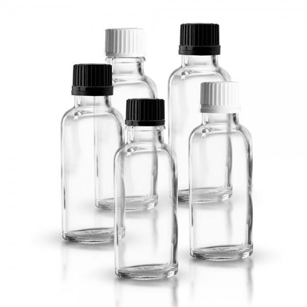 30ml Klarglas Flasche + Tropfverschluss