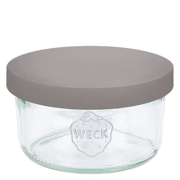 Weck Sturzglas 165ml + Silikondeckel grau