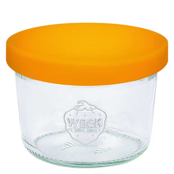 Weck Sturzglas 80ml + Silikondeckel orange