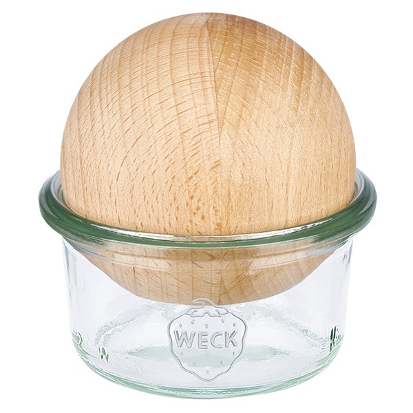 50ml Sturzglas WECK RR60 mit Holzkugel Buche