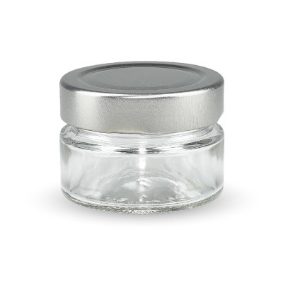 Marmeladenglas 80ml mit silbernem Deckel