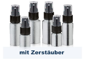Mini Aluminiumflaschen mit Pumpzerstäuber