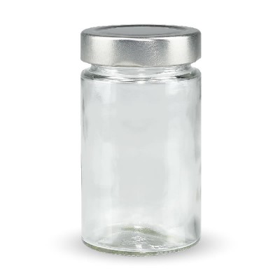 Marmeladenglas 245ml mit silbernem Deckel