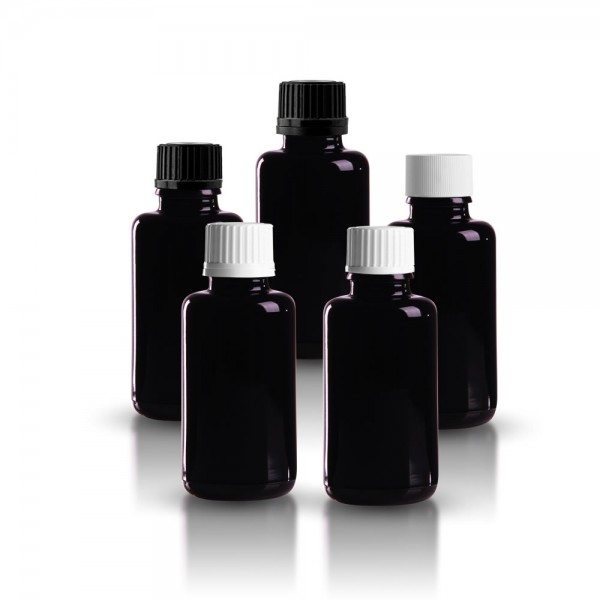 Violettglas Tropfflasche 30ml mit Schraubverschluss