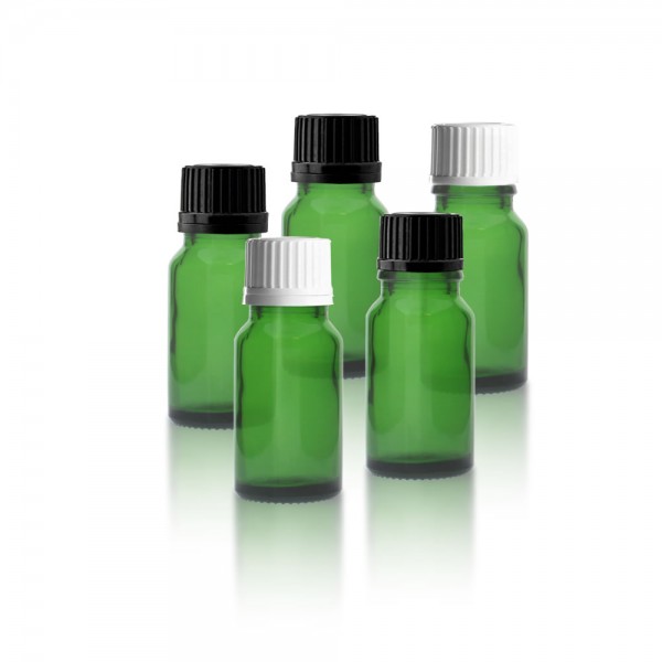 Grüne 10ml Apothekerflasche + Tropverschluss