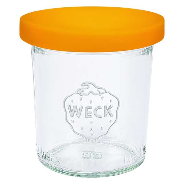 Weck Sturzglas 100ml + Silikondeckel orange