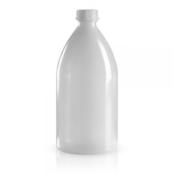 1000ml PE Laborflasche Enghals + Verschluss