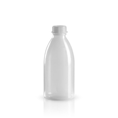250ml PE Laborflasche Enghals + Verschluss