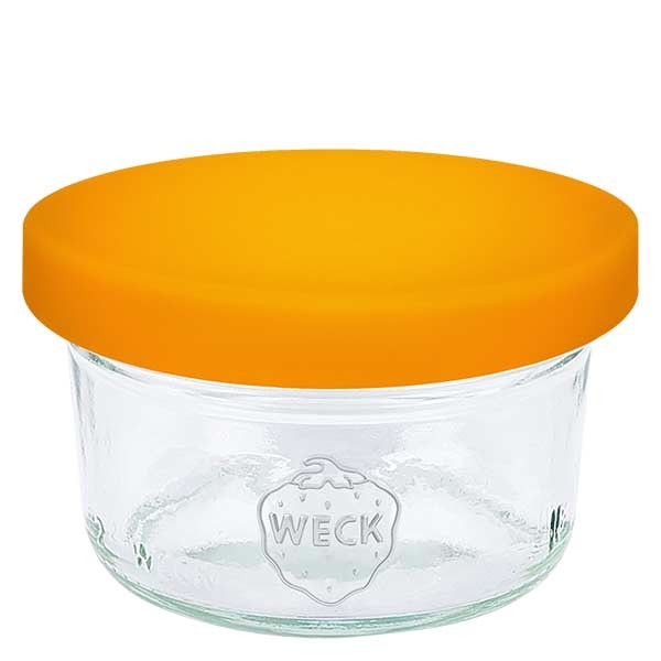 Weck Sturzglas 50ml + Silikondeckel orange