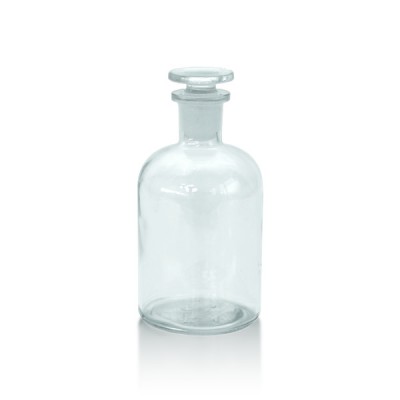 Apothekerflasche 250 ml Enghals klar + Glasstopfen
