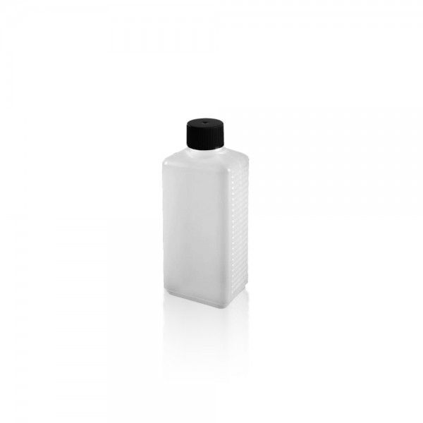 Vierkant Lotionflasche 250ml + Schraubverschluss schwarz