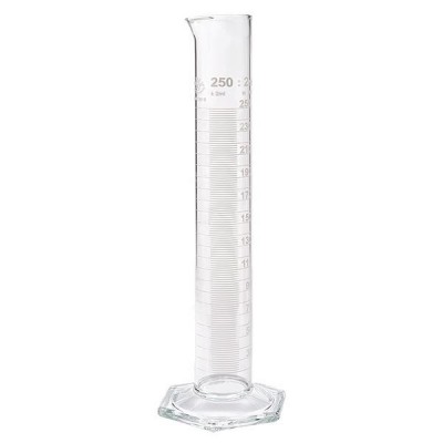 Messzylinder 250ml weiss graduiert HF