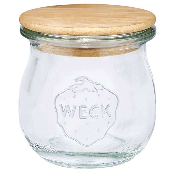 WECK Mini Tulpenglas 75ml + Holzdeckel