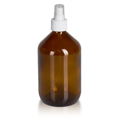500ml Euro-Medizinflasche mit Zerstäuber weiß