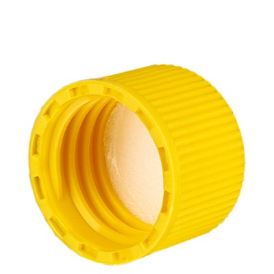 Schraubverschluss gelb mit PE Einlage, S20x3