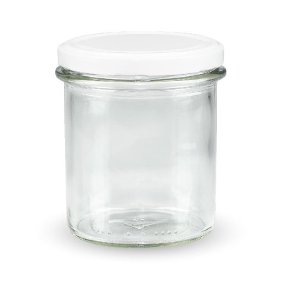Marmeladenglas - Sturzglas 350ml mit weißem Deckel