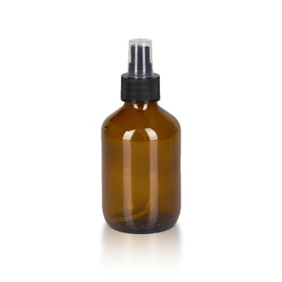 200ml Euro-Medizinflasche mit Zerstäuber schwarz