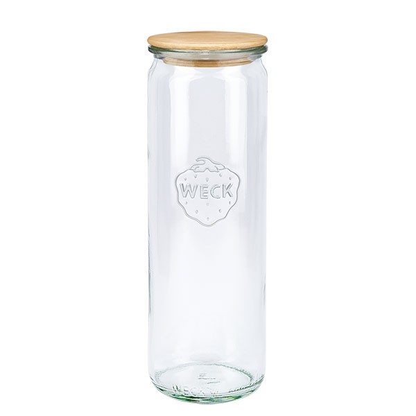 WECK-Zylinderglas 600ml + Holzdeckel