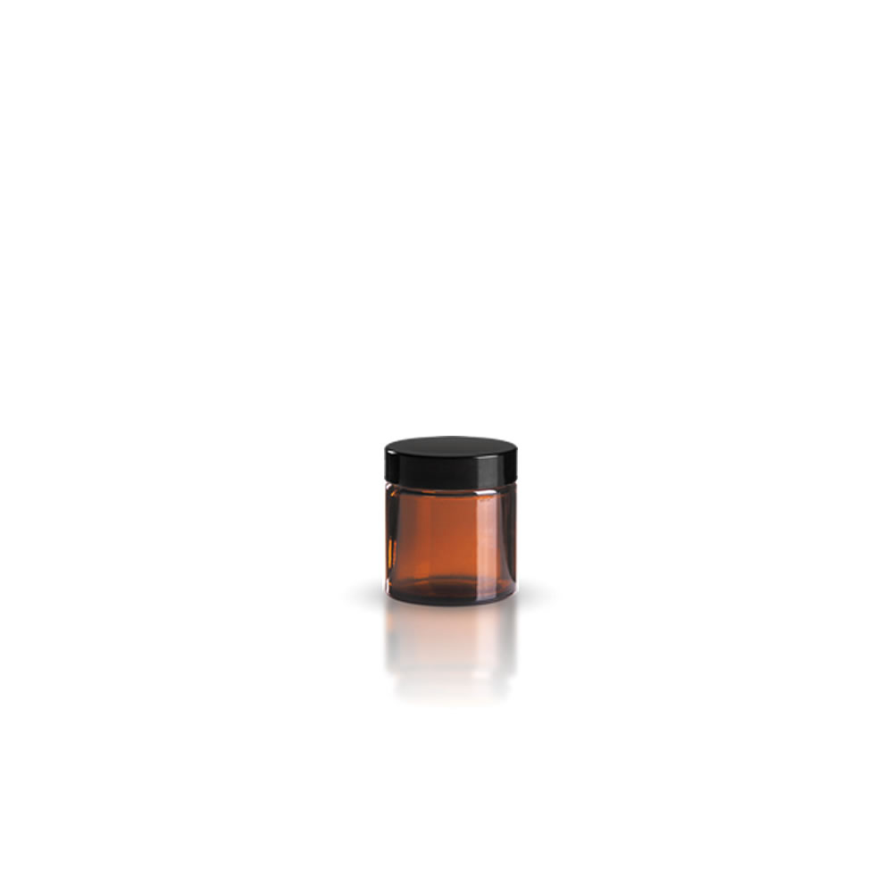 Braunglastiegel Mit Deckel – 30 Ml, 6 Stück, Schwarze Kunststoffdeckel Für Kosmetik & Cremes