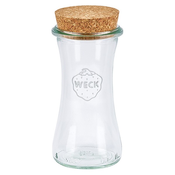 100ml Delikatessenglas WECK RR40 mit Korken natur