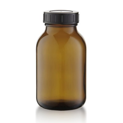 Weithalsglas braun mit Schraubverschluss 1000ml