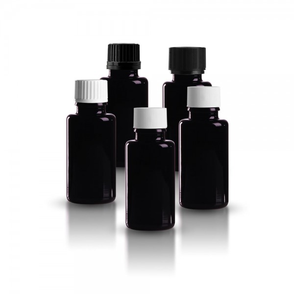 Violettglas Tropfflasche 20ml + Spezialverschluss