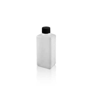 Vierkant Lotionflasche 250ml + Schraubverschluss schwarz