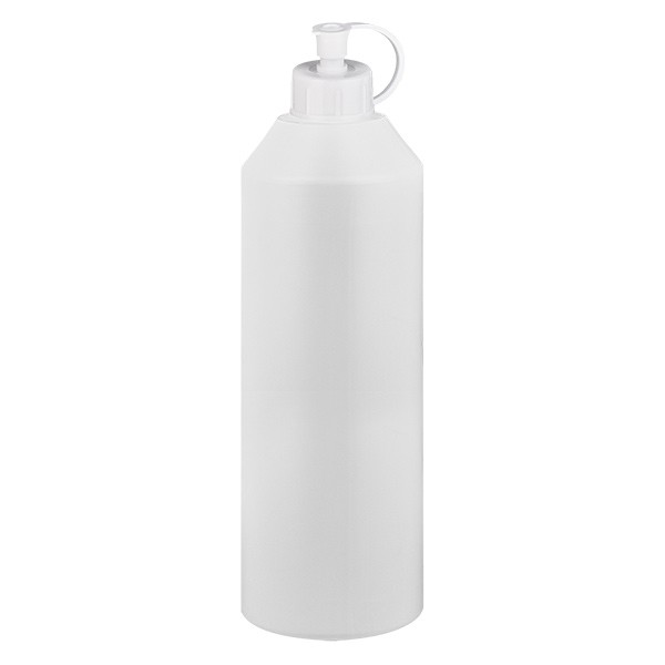 Zylinderflasche HDPE 250ml weiß S20x3
