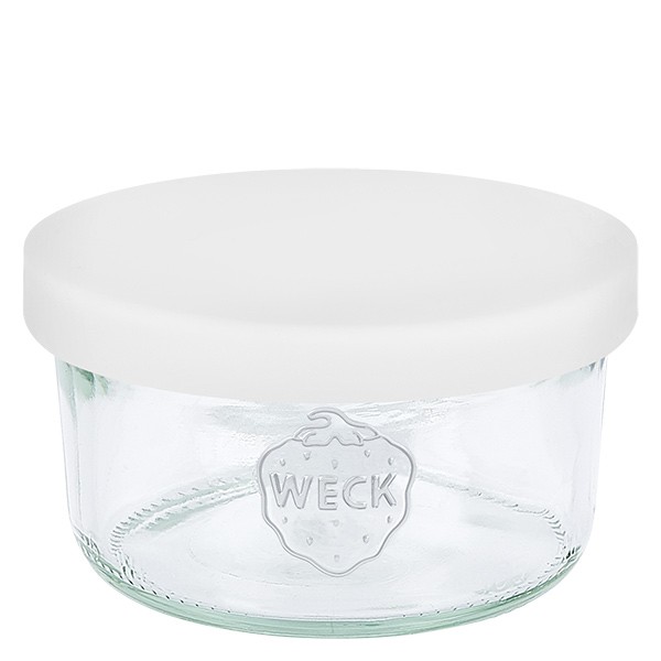 Weck Sturzglas 165ml + Silikondeckel weiß