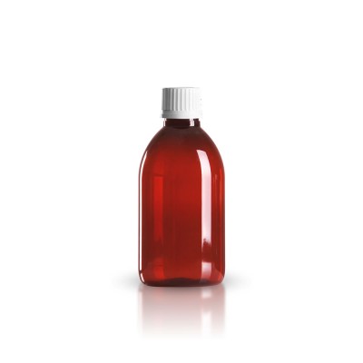 PET Medizinflasche 250ml + Schraubverschluss weiß