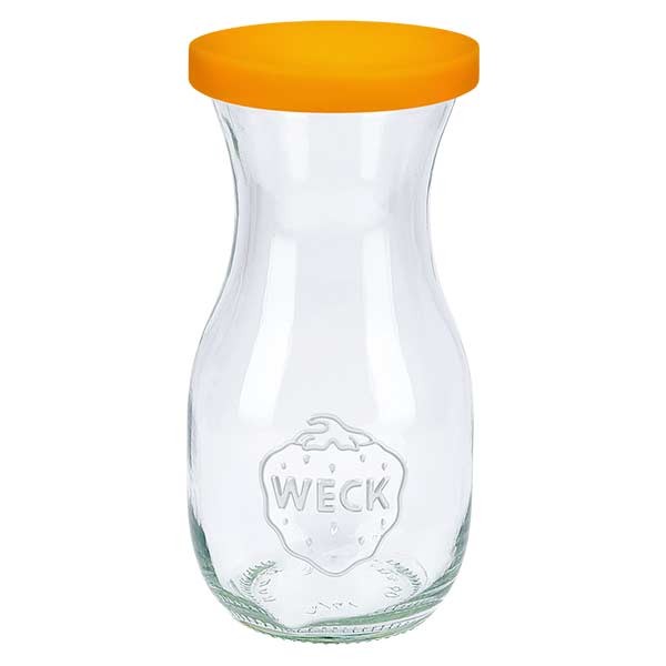 WECK Saftflasche 290ml + Silikondeckel orange